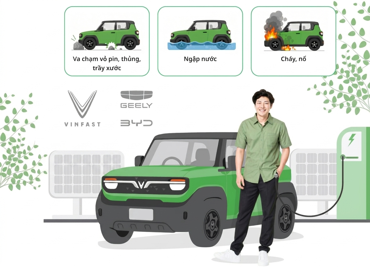 Bảo hiểm vật chất xe ô tô điện Saladin